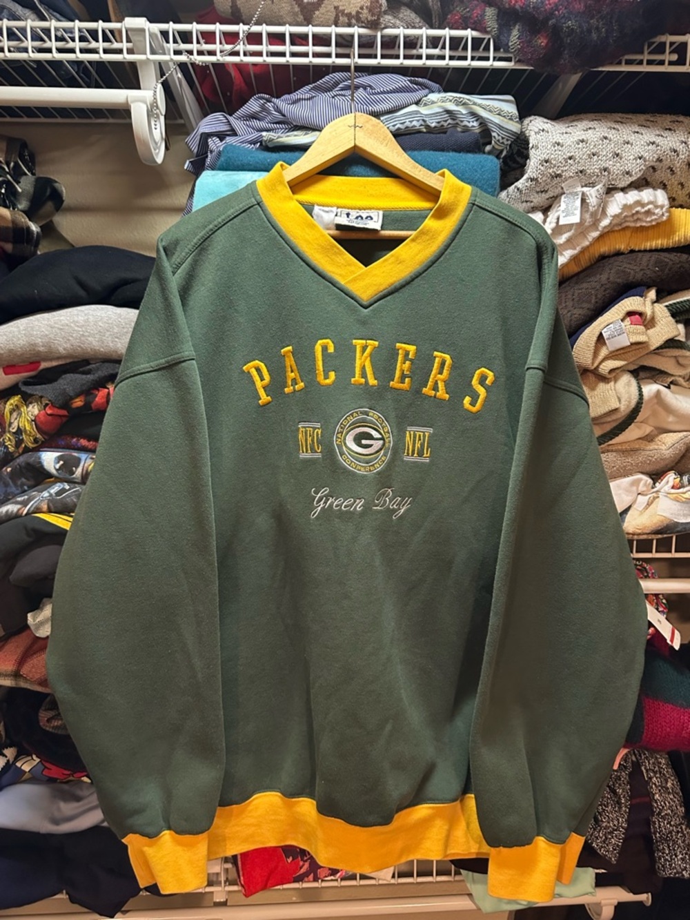 Vintage 1990s Green Bay Packers Lee Sports Embroidered Sweater Men’s XXL